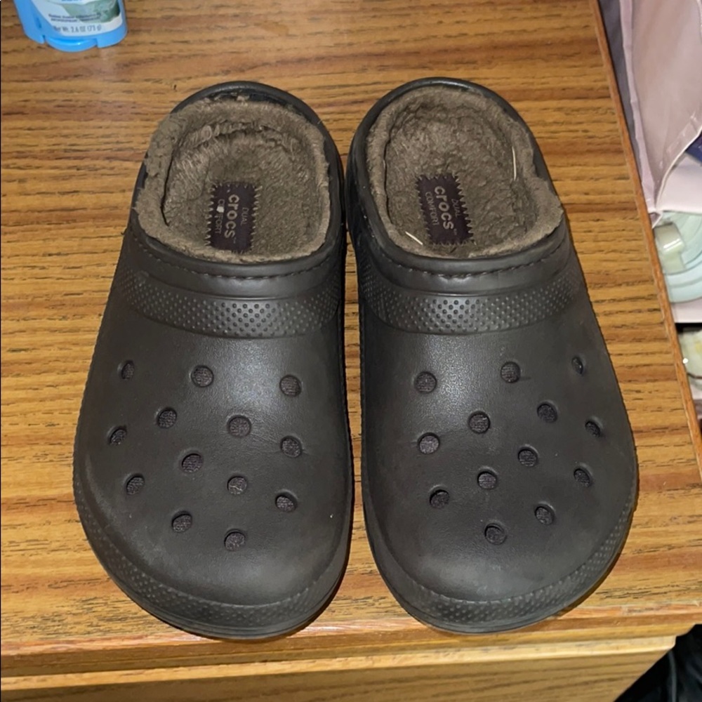 Women’s Brown Fur Crocs